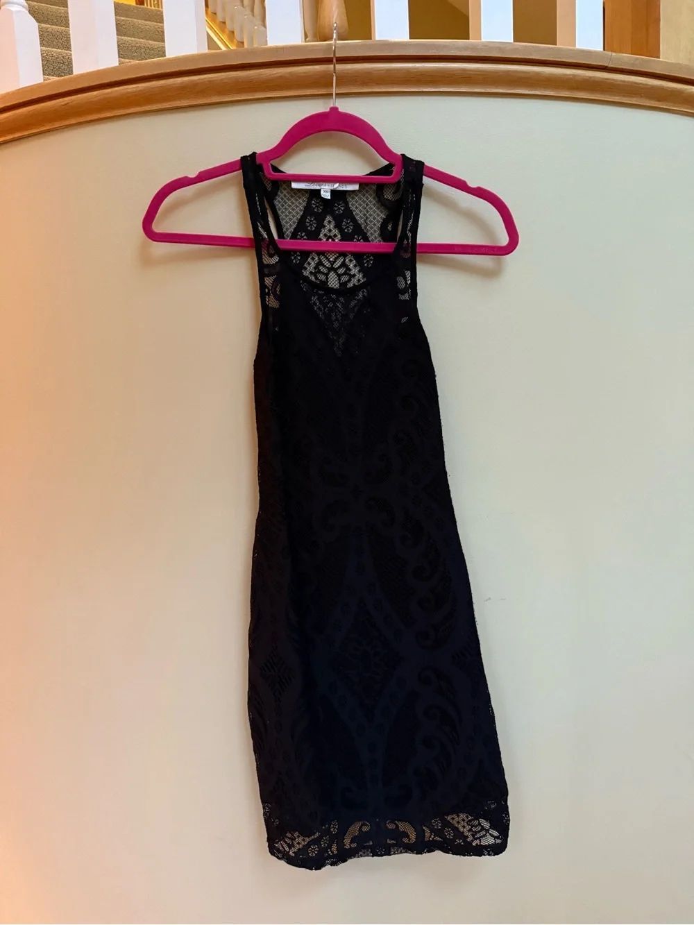 Lovers + Friends Black Lace Mini Dress